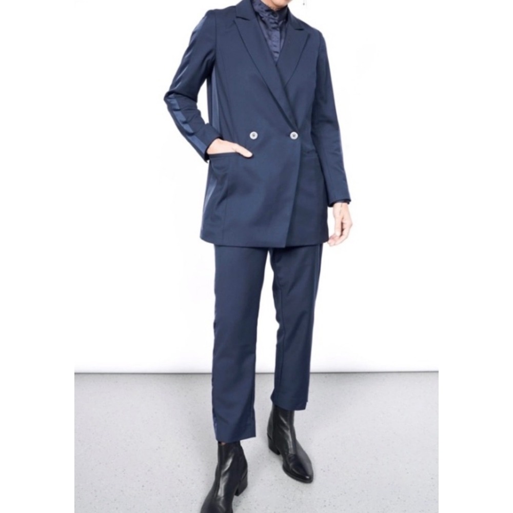 WILDFANG The Empower Double Breasted Blazer Navy Blue Size XL Chic Party Event